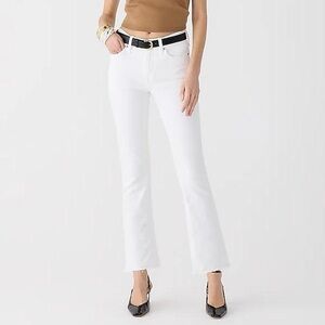 jcrew 9" demi-boot crop jean in white wash - NWT